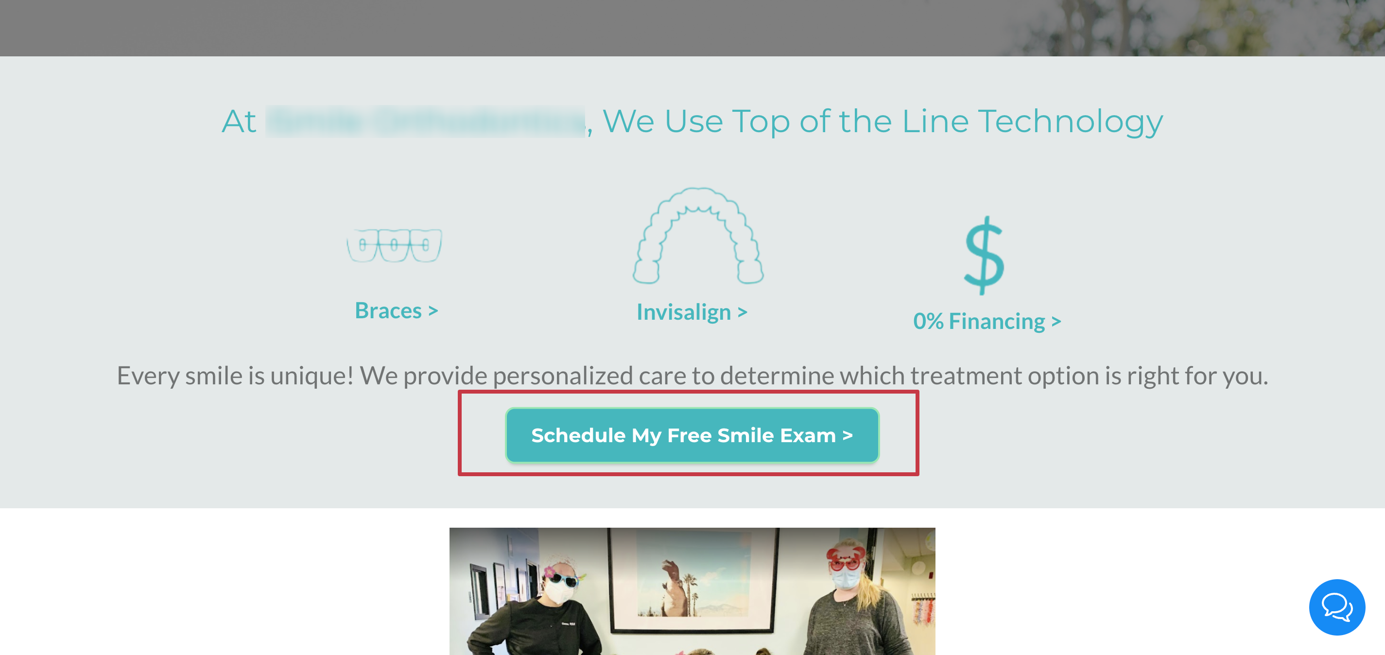 Example of a landing page with a strong CTA.