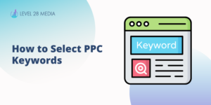 Blog banner for selecting PPC keywords.